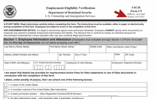 Employment Eligibility Verification New Form I 9 Has Been Released