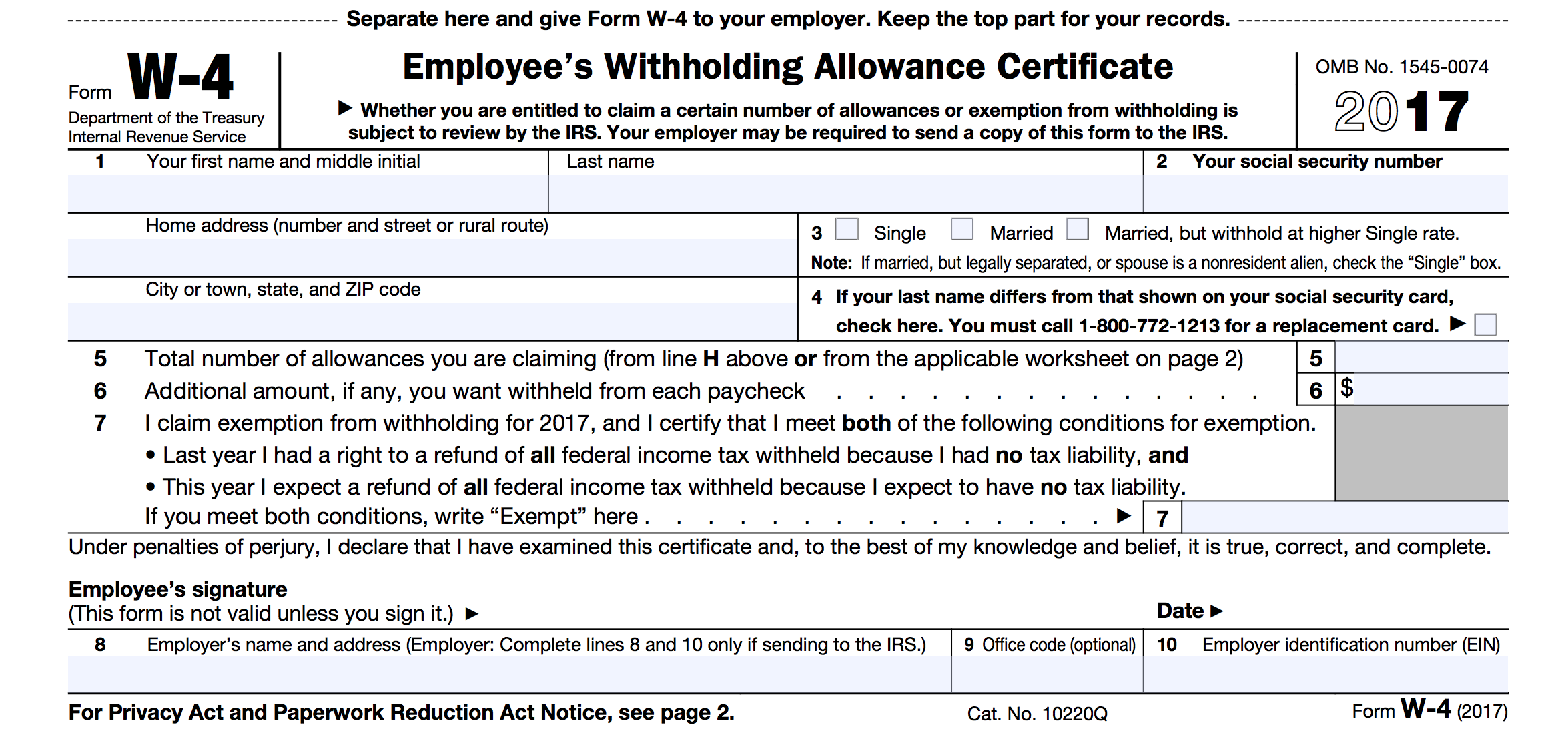 Printable W 4 Form For Employees 2021 2022 W4 Form